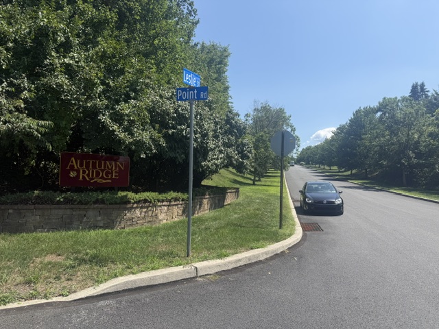 Autumn Ridge neighborhood sign in Wernersville Pennsylvania.
