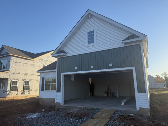 Nearly completed home with a two-car garage in the Scottish Hollow 55 plus community.